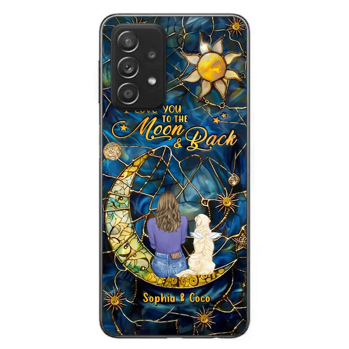 Custom Personalized Memorial Pet Phone Case - Memorial Gift Idea For Pet Lover - Case For iPhone/ Samsung - I Love You To The Moon & Back