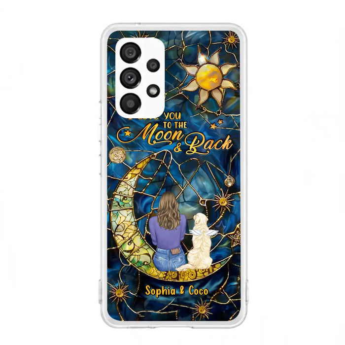 Custom Personalized Memorial Pet Phone Case - Memorial Gift Idea For Pet Lover - Case For iPhone/ Samsung - I Love You To The Moon & Back