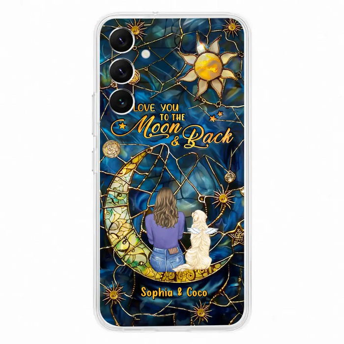 Custom Personalized Memorial Pet Phone Case - Memorial Gift Idea For Pet Lover - Case For iPhone/ Samsung - I Love You To The Moon & Back