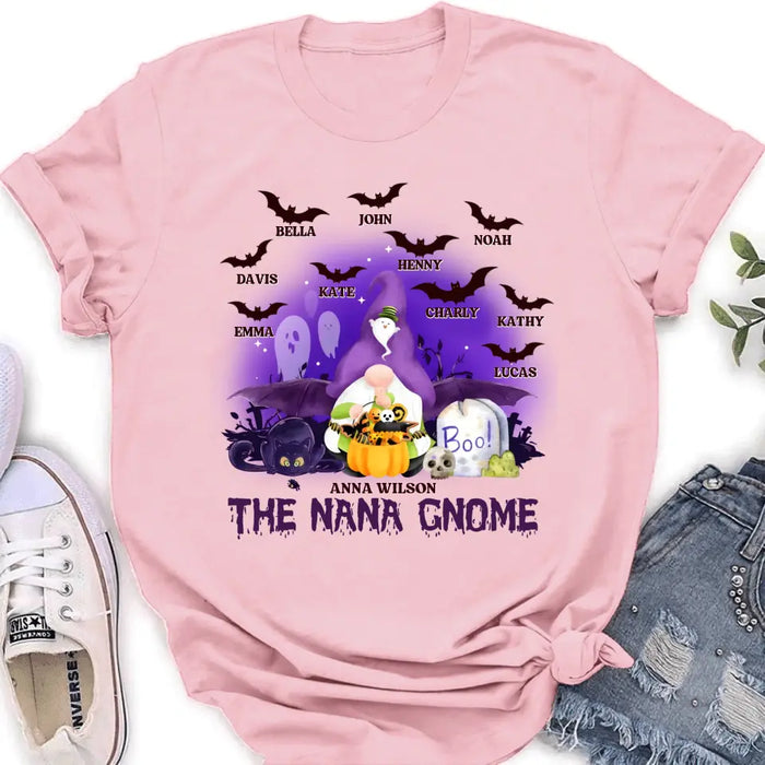 Custom Personalized Nana Gnome T-shirt/ Long Sleeve/ Sweatshirt/ Hoodie - Holliday Gift Idea For Grandma/ Mother - Upto 10 Kids