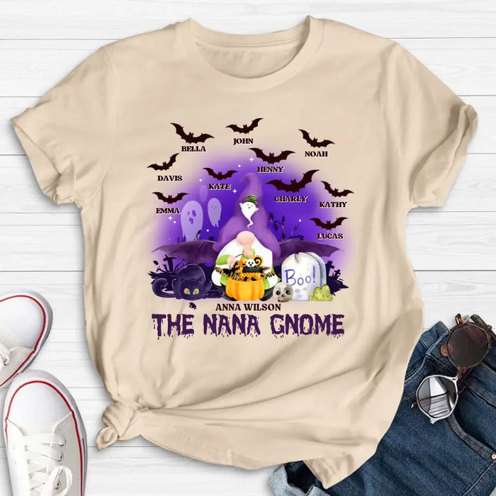 Custom Personalized Nana Gnome T-shirt/ Long Sleeve/ Sweatshirt/ Hoodie - Holliday Gift Idea For Grandma/ Mother - Upto 10 Kids