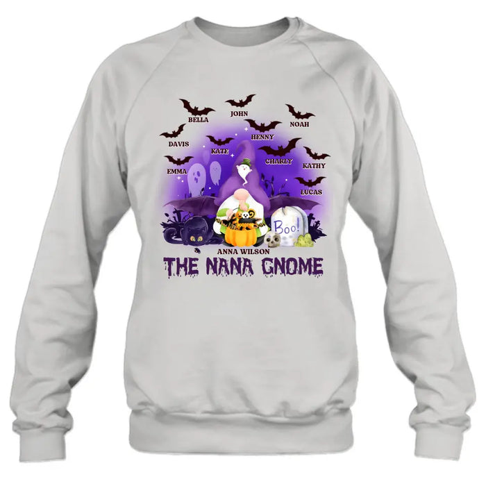 Custom Personalized Nana Gnome T-shirt/ Long Sleeve/ Sweatshirt/ Hoodie - Holliday Gift Idea For Grandma/ Mother - Upto 10 Kids