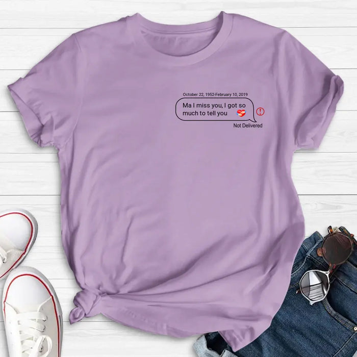 Custom Personalized Memorial Chat Box Shirt/ Hoodie - Memorial Gift Idea