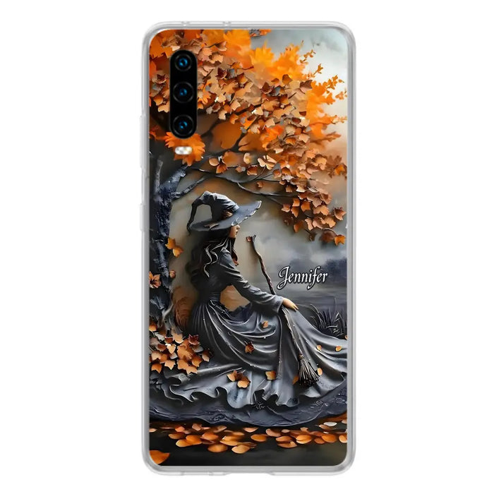 Custom Personalized Witch Broom Phone Case - Halloween/ Birthday Gift Idea For Yourself, Women, Witch Lovers - Case For Xiaomi/ Oppo/ Huawei