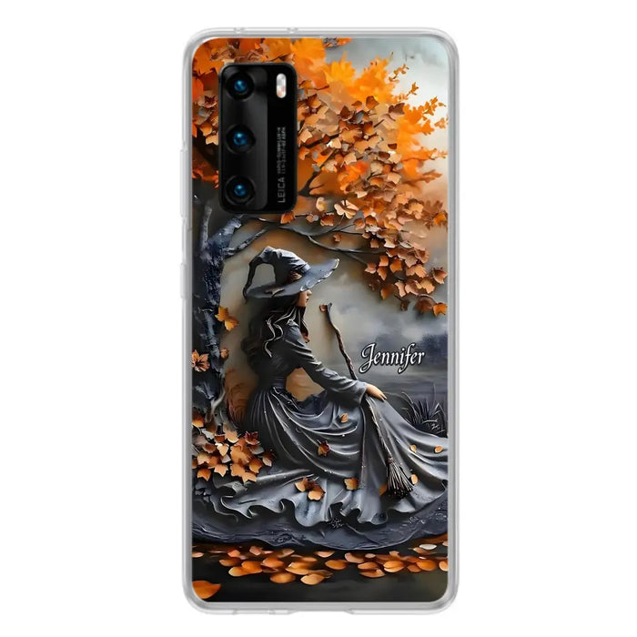 Custom Personalized Witch Broom Phone Case - Halloween/ Birthday Gift Idea For Yourself, Women, Witch Lovers - Case For Xiaomi/ Oppo/ Huawei