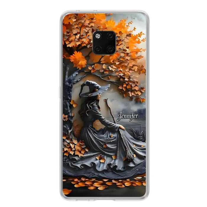 Custom Personalized Witch Broom Phone Case - Halloween/ Birthday Gift Idea For Yourself, Women, Witch Lovers - Case For Xiaomi/ Oppo/ Huawei