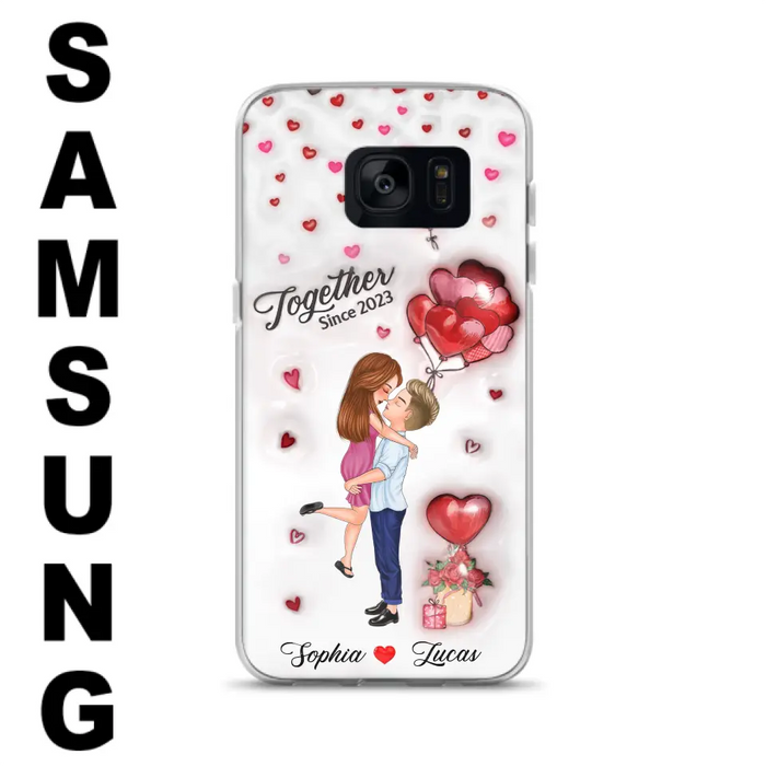 Custom Personalized Couple 3D Phone Case - Gift Idea For Couple - Case For iPhone/ Samsung - Together Since