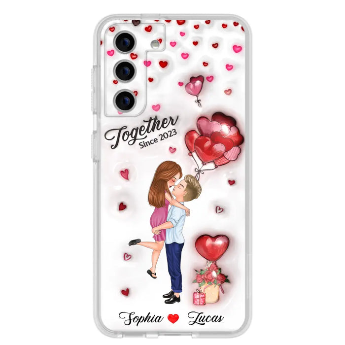 Custom Personalized Couple 3D Phone Case - Gift Idea For Couple - Case For iPhone/ Samsung - Together Since