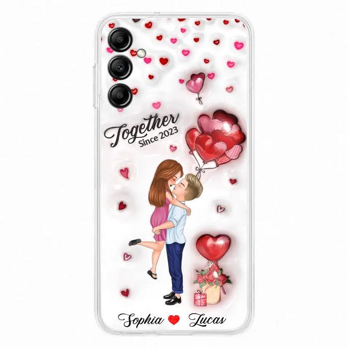 Custom Personalized Couple 3D Phone Case - Gift Idea For Couple - Case For iPhone/ Samsung - Together Since