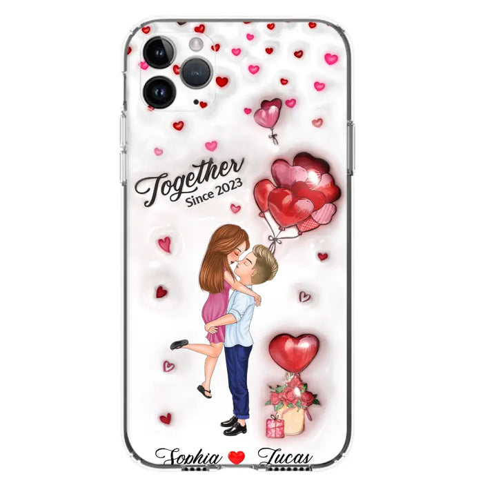 Custom Personalized Couple 3D Phone Case - Gift Idea For Couple - Case For iPhone/ Samsung - Together Since