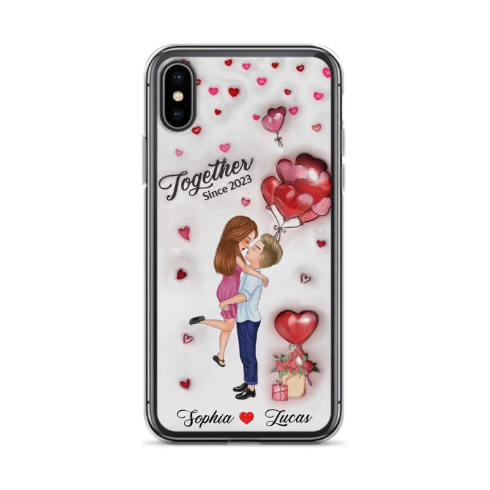 Custom Personalized Couple 3D Phone Case - Gift Idea For Couple - Case For iPhone/ Samsung - Together Since