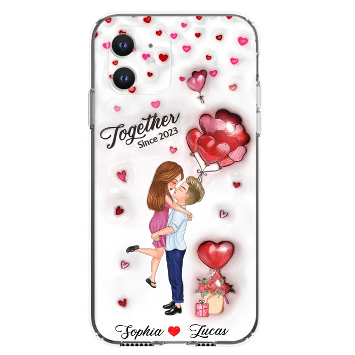 Custom Personalized Couple 3D Phone Case - Gift Idea For Couple - Case For iPhone/ Samsung - Together Since