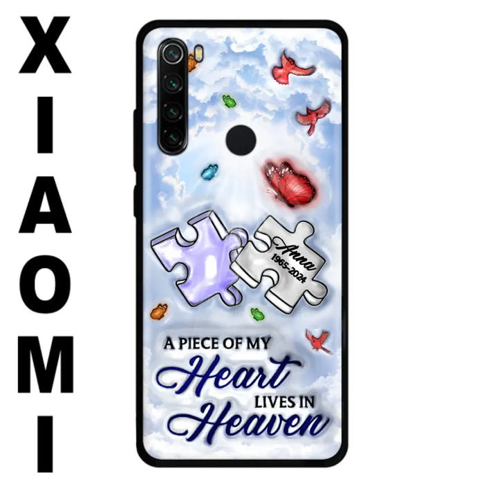 Custom Personalized Memorial Piece Phone Case - Memorial Gift Idea - Case For Xiaomi/ Oppo/ Huawei - A Piece Of My Heart Lives In Heaven