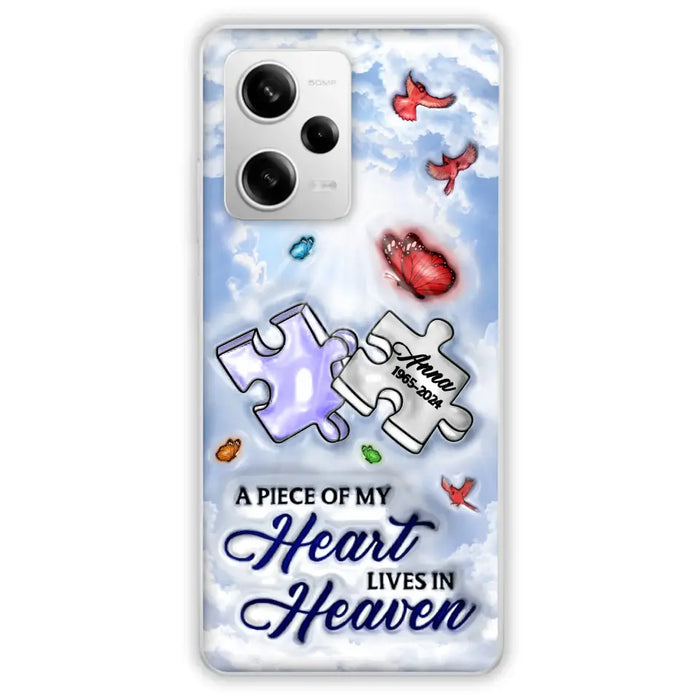 Custom Personalized Memorial Piece Phone Case - Memorial Gift Idea - Case For Xiaomi/ Oppo/ Huawei - A Piece Of My Heart Lives In Heaven