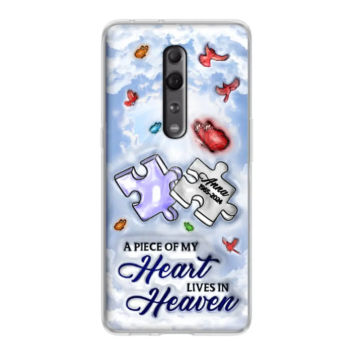 Custom Personalized Memorial Piece Phone Case - Memorial Gift Idea - Case For Xiaomi/ Oppo/ Huawei - A Piece Of My Heart Lives In Heaven