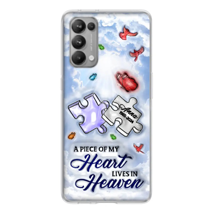 Custom Personalized Memorial Piece Phone Case - Memorial Gift Idea - Case For Xiaomi/ Oppo/ Huawei - A Piece Of My Heart Lives In Heaven