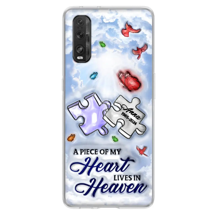 Custom Personalized Memorial Piece Phone Case - Memorial Gift Idea - Case For Xiaomi/ Oppo/ Huawei - A Piece Of My Heart Lives In Heaven