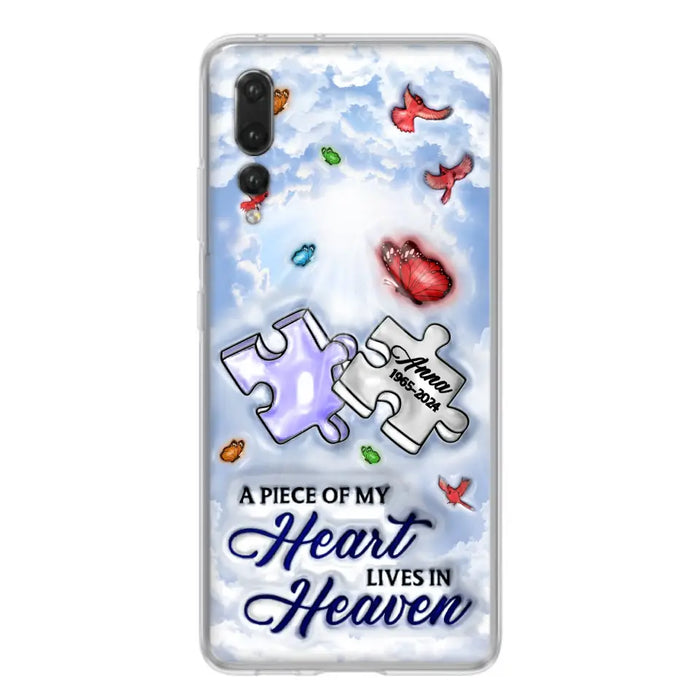 Custom Personalized Memorial Piece Phone Case - Memorial Gift Idea - Case For Xiaomi/ Oppo/ Huawei - A Piece Of My Heart Lives In Heaven