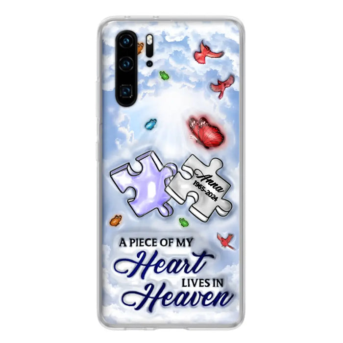 Custom Personalized Memorial Piece Phone Case - Memorial Gift Idea - Case For Xiaomi/ Oppo/ Huawei - A Piece Of My Heart Lives In Heaven