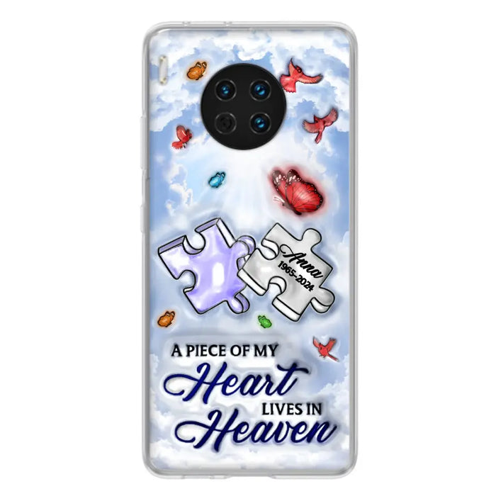 Custom Personalized Memorial Piece Phone Case - Memorial Gift Idea - Case For Xiaomi/ Oppo/ Huawei - A Piece Of My Heart Lives In Heaven