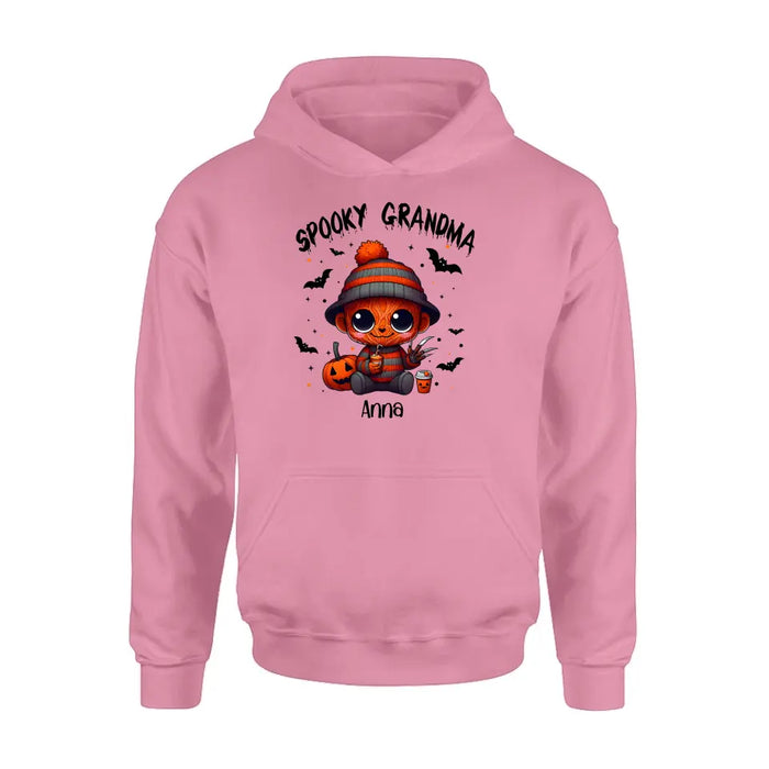 Custom Personalized Spooky Grandma T-shirt/ Long Sleeve/ Sweatshirt/ Hoodie - Holliday Gift Idea For Grandma/ Mother - Upto 6 Kids