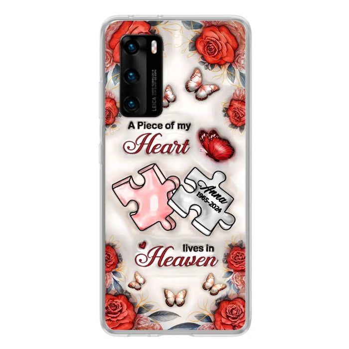 Custom Personalized Memorial Phone Case - Memorial Gift Idea - Case For Xiaomi/ Oppo/ Huawei - A Piece Of My Heart Lives In Heaven