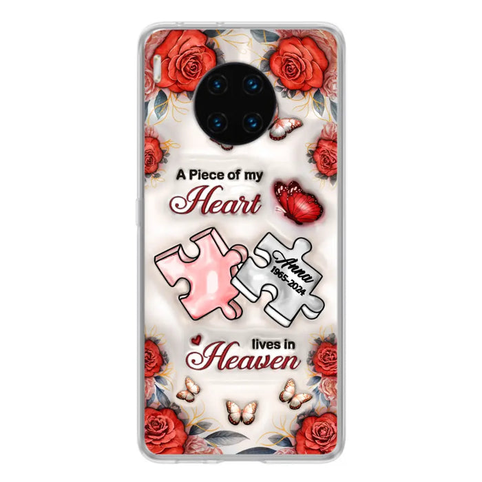 Custom Personalized Memorial Phone Case - Memorial Gift Idea - Case For Xiaomi/ Oppo/ Huawei - A Piece Of My Heart Lives In Heaven