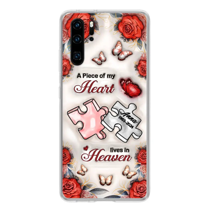 Custom Personalized Memorial Phone Case - Memorial Gift Idea - Case For Xiaomi/ Oppo/ Huawei - A Piece Of My Heart Lives In Heaven