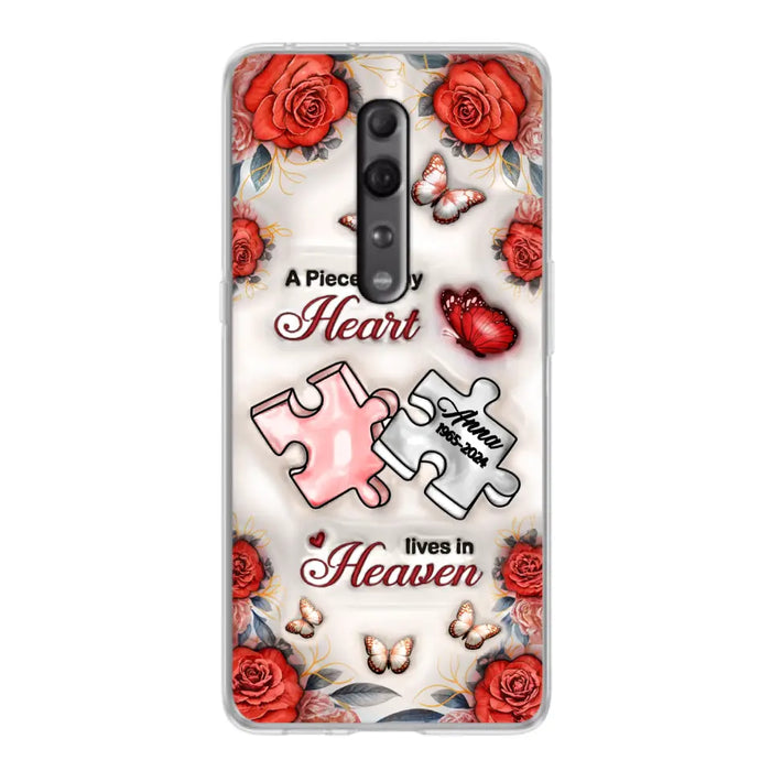 Custom Personalized Memorial Phone Case - Memorial Gift Idea - Case For Xiaomi/ Oppo/ Huawei - A Piece Of My Heart Lives In Heaven