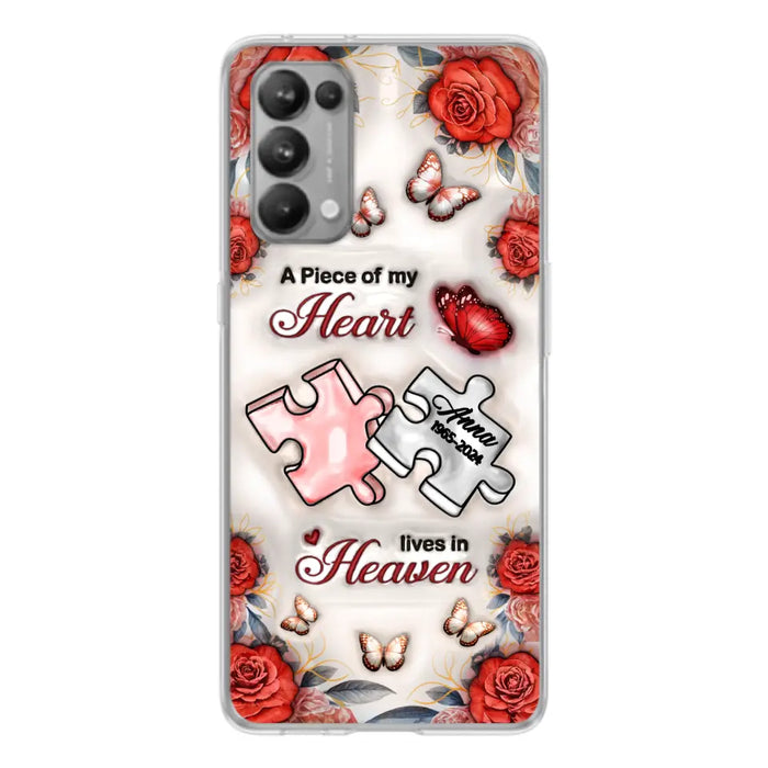 Custom Personalized Memorial Phone Case - Memorial Gift Idea - Case For Xiaomi/ Oppo/ Huawei - A Piece Of My Heart Lives In Heaven