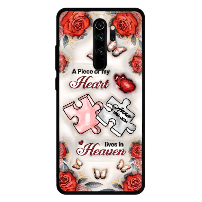 Custom Personalized Memorial Phone Case - Memorial Gift Idea - Case For Xiaomi/ Oppo/ Huawei - A Piece Of My Heart Lives In Heaven