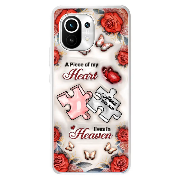 Custom Personalized Memorial Phone Case - Memorial Gift Idea - Case For Xiaomi/ Oppo/ Huawei - A Piece Of My Heart Lives In Heaven