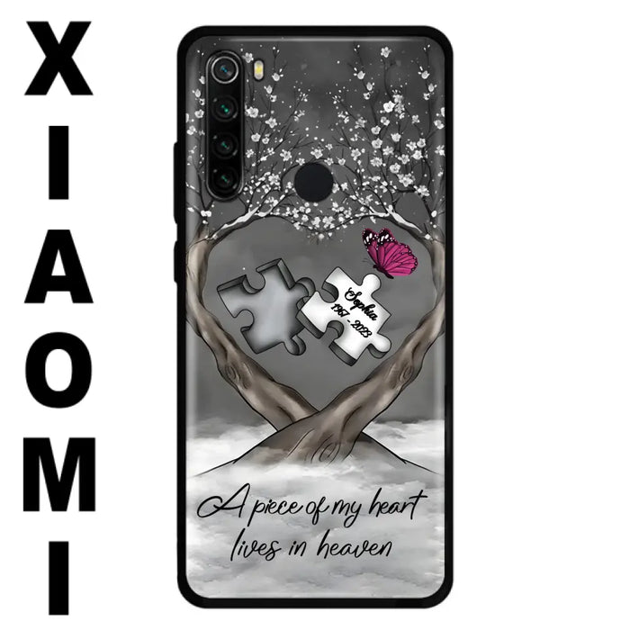 Custom Personalized Memorial Phone Case - Memorial Gift Idea For Family Member - Case For Xiaomi/ Oppo/ Huawei - A Piece Of My Heart Lives In Heaven