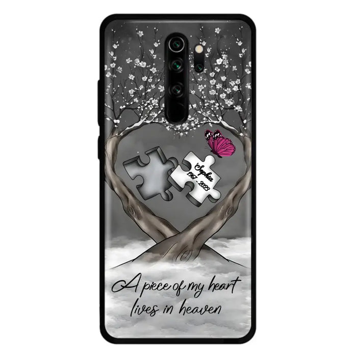 Custom Personalized Memorial Phone Case - Memorial Gift Idea For Family Member - Case For Xiaomi/ Oppo/ Huawei - A Piece Of My Heart Lives In Heaven