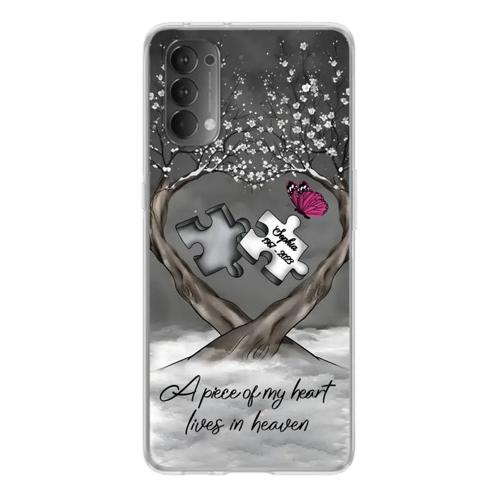 Custom Personalized Memorial Phone Case - Memorial Gift Idea For Family Member - Case For Xiaomi/ Oppo/ Huawei - A Piece Of My Heart Lives In Heaven