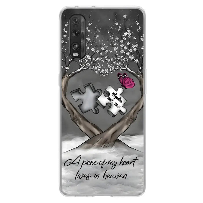 Custom Personalized Memorial Phone Case - Memorial Gift Idea For Family Member - Case For Xiaomi/ Oppo/ Huawei - A Piece Of My Heart Lives In Heaven