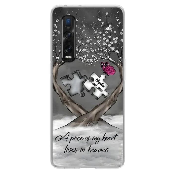 Custom Personalized Memorial Phone Case - Memorial Gift Idea For Family Member - Case For Xiaomi/ Oppo/ Huawei - A Piece Of My Heart Lives In Heaven