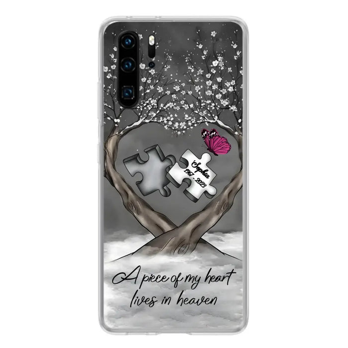 Custom Personalized Memorial Phone Case - Memorial Gift Idea For Family Member - Case For Xiaomi/ Oppo/ Huawei - A Piece Of My Heart Lives In Heaven