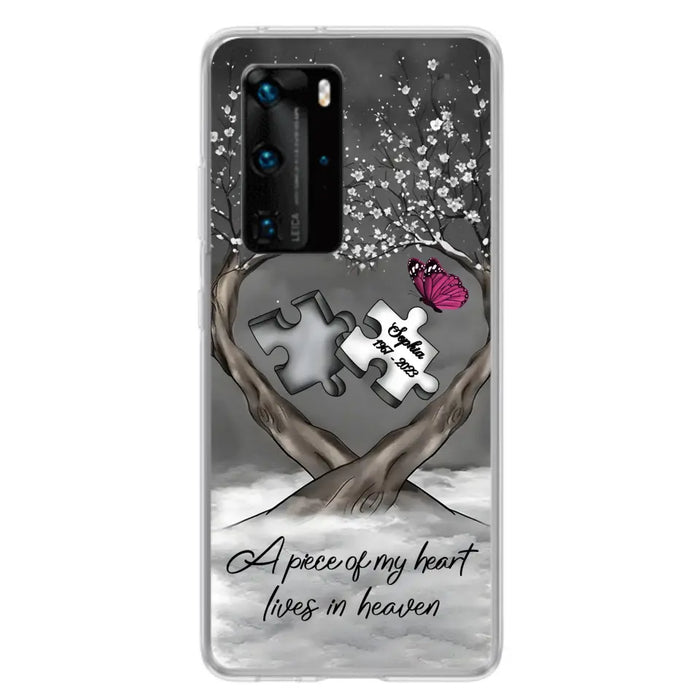 Custom Personalized Memorial Phone Case - Memorial Gift Idea For Family Member - Case For Xiaomi/ Oppo/ Huawei - A Piece Of My Heart Lives In Heaven