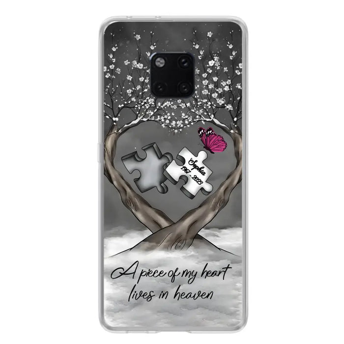 Custom Personalized Memorial Phone Case - Memorial Gift Idea For Family Member - Case For Xiaomi/ Oppo/ Huawei - A Piece Of My Heart Lives In Heaven