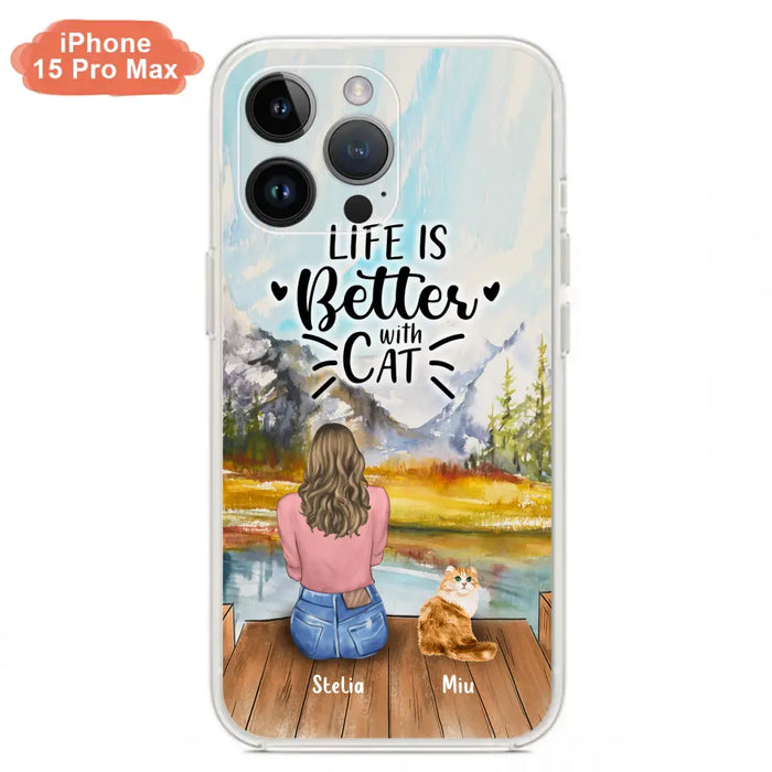 Custom Personalized Cat Mom Phone Case - Gifts For Cat Lovers With Upto 4 Cats - You Had Me At Meow - Case For iPhone, Samsung And Xiaomi