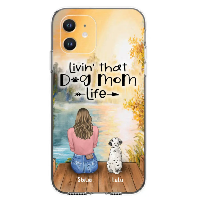 Custom Personalized Dog Mom Phone Case - Gift for Dog Lovers - iPhone & Samsung Case with upto 4 Dogs