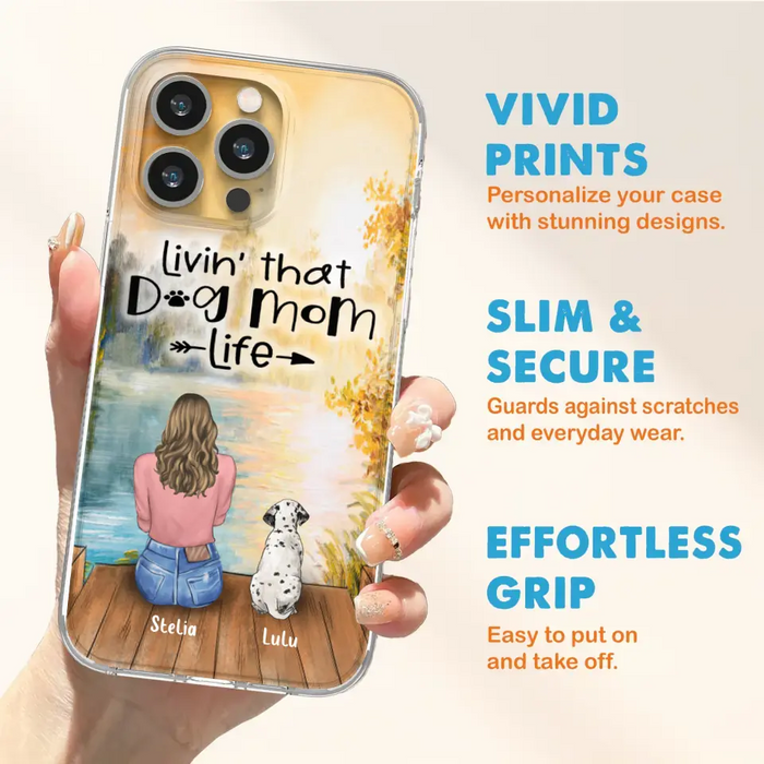 Custom Personalized Dog Mom Phone Case - Gift for Dog Lovers - iPhone & Samsung Case with upto 4 Dogs