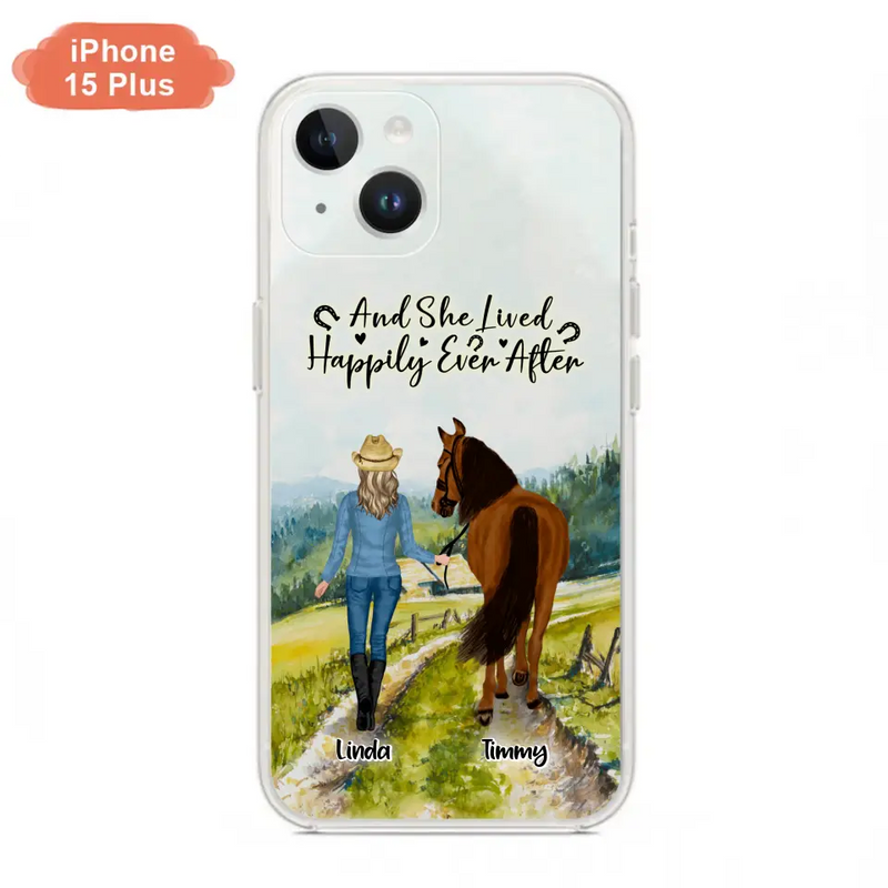 Personalized Horse Girl Phone Case - Up to 4 Horses - Best Gift For Horse Lover - Just A Girl Who Loves Horses - Case For Iphone/Samsung