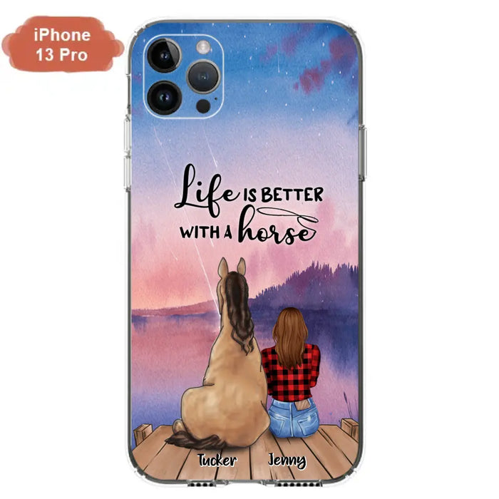 Personalized Horse/Dog Mom Phone Case - Upto 2 Horses and 3 Dogs - 9AGKN2