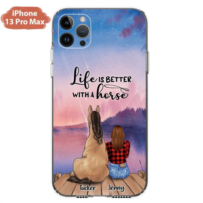 Personalized Horse/Dog Mom Phone Case - Upto 2 Horses and 3 Dogs - 9AGKN2