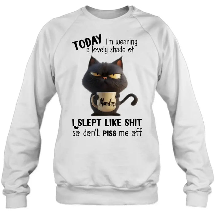 Custom Personalized Grumpy Cat T-shirt/ Long Sleeve/ Sweatshirt/ Hoodie - Gift Idea For Cat Lover/ Mother/ Friend - Today I'm Wearing A Lovely Shade Of