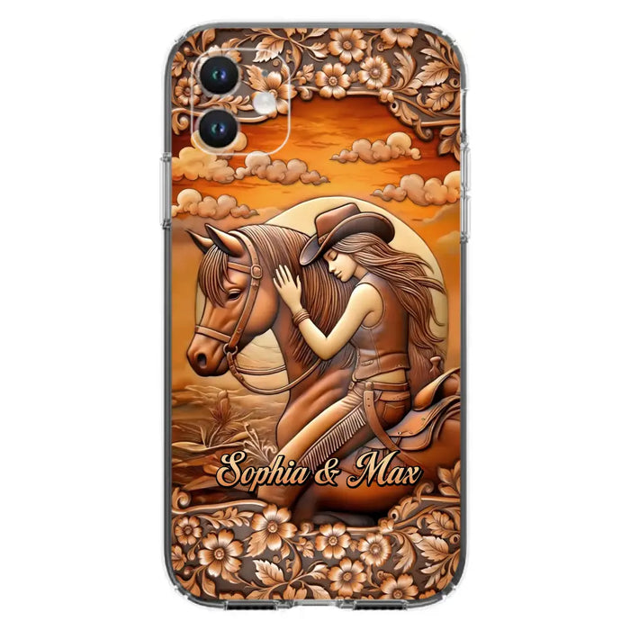 Custom Personalized Horse Girl Phone Case - Gift Idea For Horse Lover - Case For iPhone/ Samsung