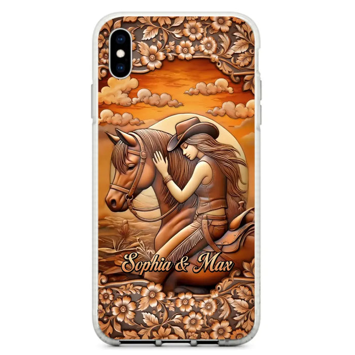 Custom Personalized Horse Girl Phone Case - Gift Idea For Horse Lover - Case For iPhone/ Samsung