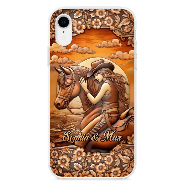 Custom Personalized Horse Girl Phone Case - Gift Idea For Horse Lover - Case For iPhone/ Samsung